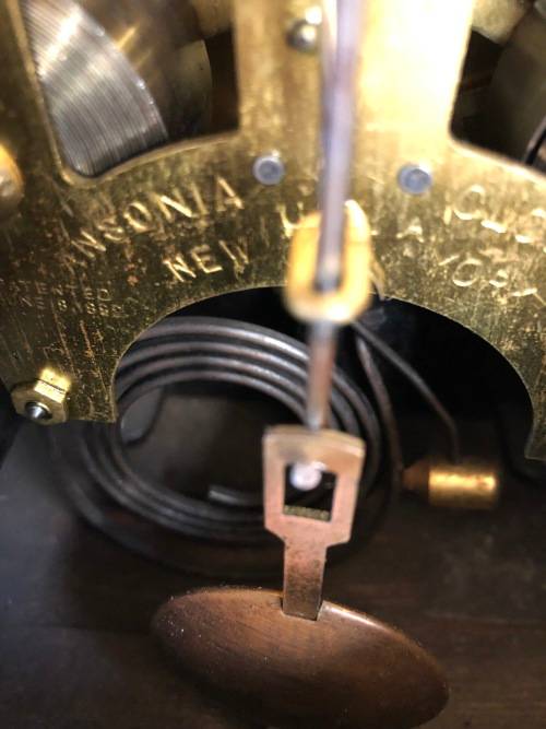 STUNNING !!!!!!  ANSONIA MANTLE CLOCK IN FULL WORKING ORDER - KEY INCLUDED - TRUE CLASSIC