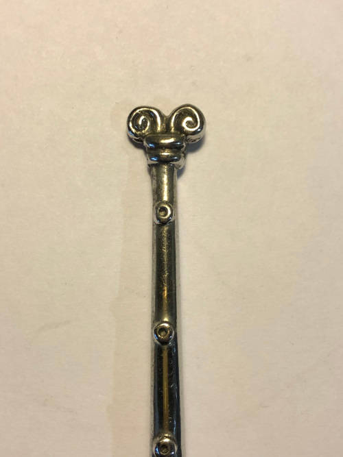 CARROL BOYES FUNCTIONAL ART !!!!  - ARIES PATTERN SUNDAE T-SPOON - IN EXCELLENT USED CONDITION