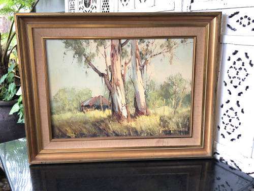 INVESTMENT ART !! GERRIT ROON (1937 - 2017) STUNNING FRAMED OIL ON CANVAS LANDSCAPE PAINTING