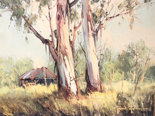 INVESTMENT ART !! GERRIT ROON (1937 - 2017) STUNNING FRAMED OIL ON CANVAS LANDSCAPE PAINTING