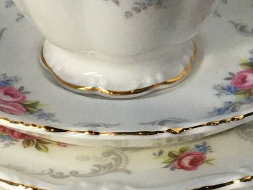 Royal Albert `TRANQUILLITY`,Trio - c1969 Cup Shape,Gainsborough, Malvern,
