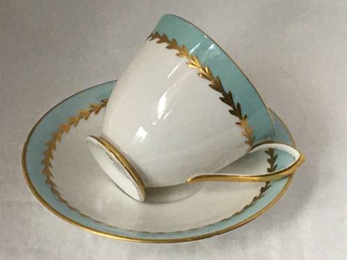 c1950s Royal Albert Bone China `LUCERNE` Cup and Saucer Smooth Shape with Thick Gold Gilt Vine.