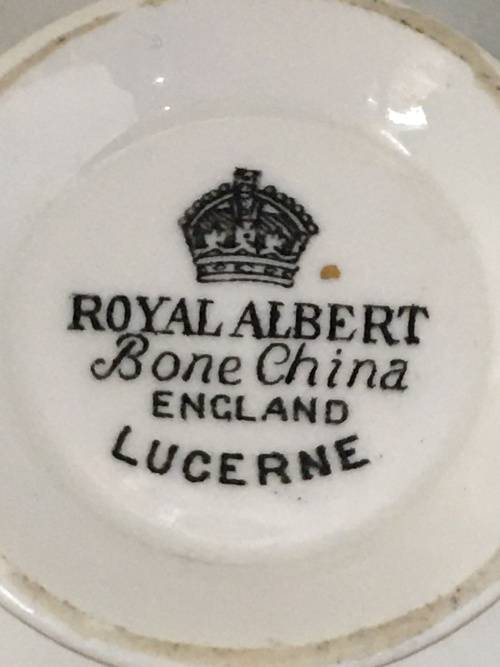 c1950s Royal Albert Bone China `LUCERNE` Cup and Saucer Smooth Shape with Thick Gold Gilt Vine.