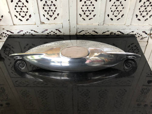 WOW !!! CARROL BOYES FUNCTIONAL ART - VIKING PATTERN BANANA BOWL - CLEARLY MARKED
