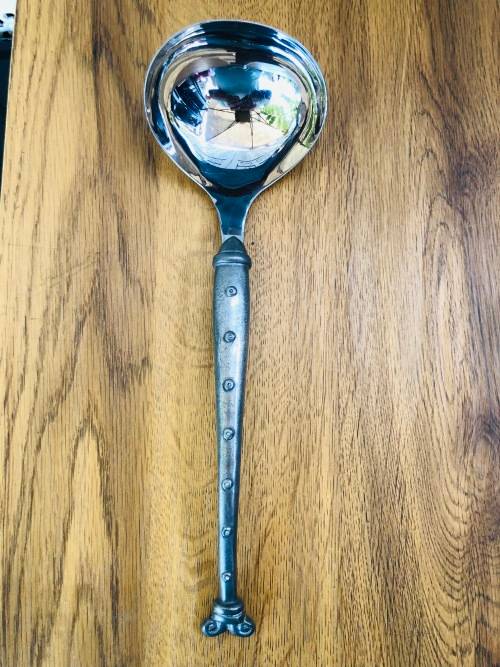 CARROL BOYES FUNCTIONAL ART !!! ARIES PATTERN SOUP LADLE - EARLY HEAVY PIECE