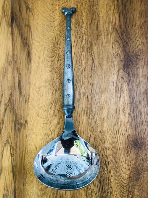 CARROL BOYES FUNCTIONAL ART !!! ARIES PATTERN SOUP LADLE - EARLY HEAVY PIECE