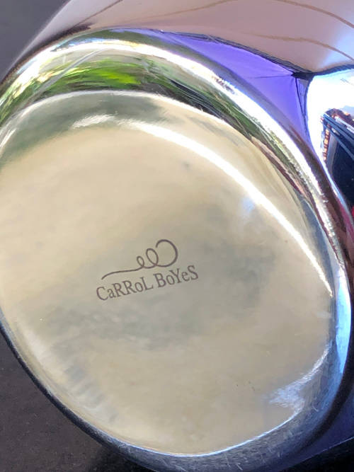 CARROL BOYES (1954 - 2019) ACROBAT PATTERN MILK JUG - BARREL SHAPE - BRAND NEW - CLEARLY MARKED