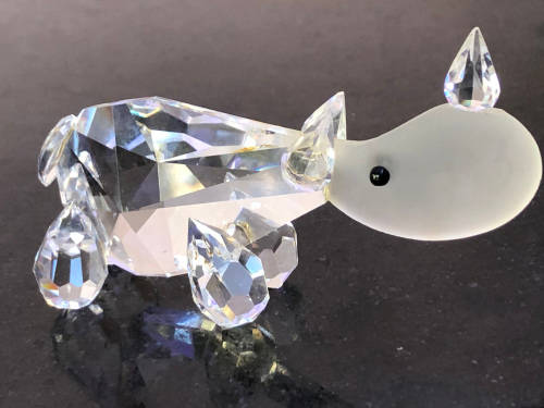 STUNNING SWAROVSKI STYLE CRYSTAL RHINOCEROS - EXQUISITE PIECE