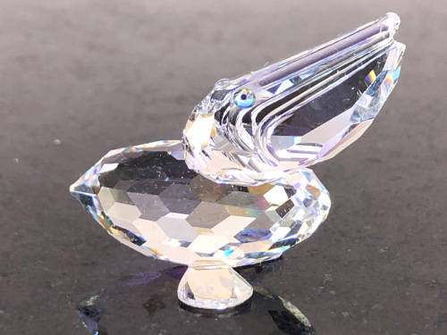 STUNNING RARE SWAROVSKI CRYSTAL  PELICAN - EXQUISITE PIECE - CLEARLY MARKED - DISCONTINUED