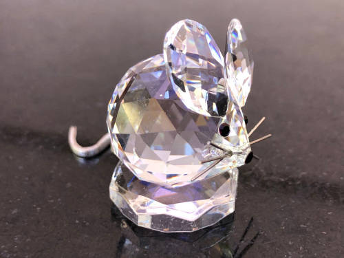 STUNNING RARE SWAROVSKI CRYSTAL MOUSE VAR 1 - EXQUISITE PIECE - CLEARLY MARKED - DISCONTINUED