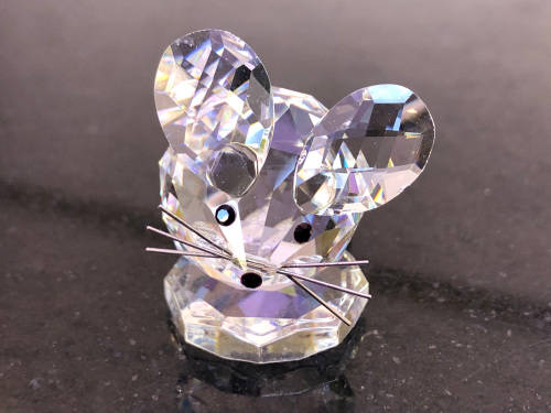 STUNNING RARE SWAROVSKI CRYSTAL MOUSE VAR 1 - EXQUISITE PIECE - CLEARLY MARKED - DISCONTINUED