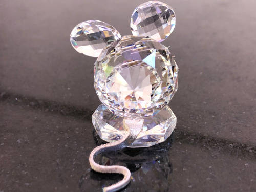 STUNNING RARE SWAROVSKI CRYSTAL MOUSE VAR 1 - EXQUISITE PIECE - CLEARLY MARKED - DISCONTINUED