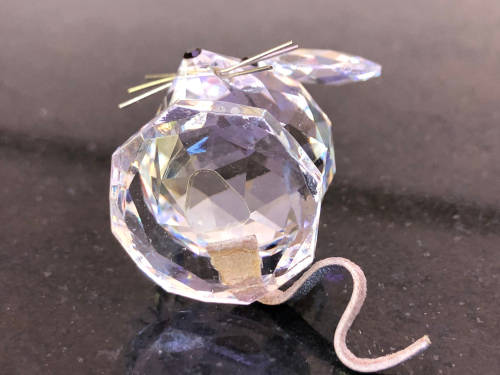 STUNNING RARE SWAROVSKI CRYSTAL MOUSE VAR 1 - EXQUISITE PIECE - CLEARLY MARKED - DISCONTINUED