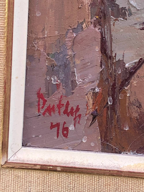 Stunning framed oil on board painting - signed and dated 1976 (in the style of Carl Büchner)