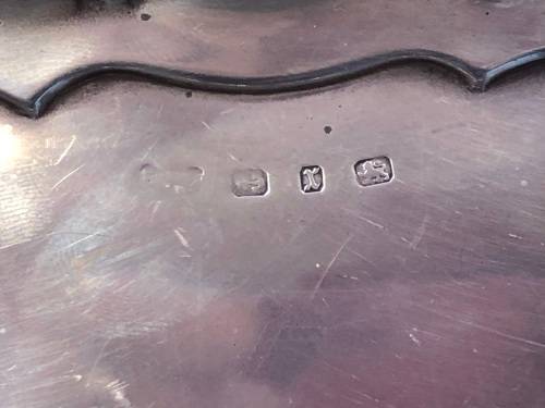 VAN G ONLY !!!! Solid Sterling Silver Hallmarked Elkington Co tray - 1205g - dated 1895
