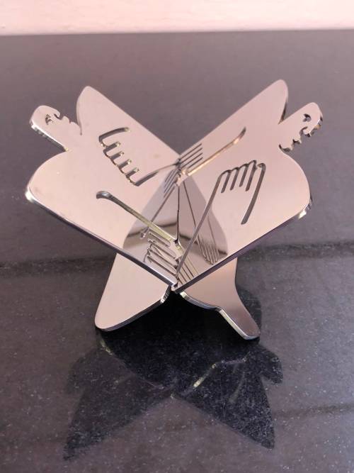 Carrol Boyes Functional Art (1954 - 2019) - 18/8 Stainless steel Man Paper Business Card Holder