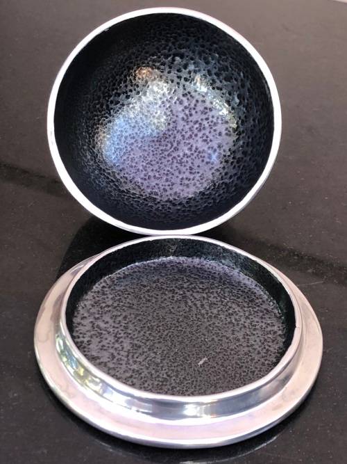 CARROL BOYES (1954 - 2019) BIRDMAN PATTERN MEDIUM ROUND BUTTER DISH - CLEARLY MARKED