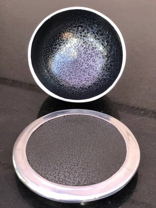 CARROL BOYES (1954 - 2019) BIRDMAN PATTERN MEDIUM ROUND BUTTER DISH - CLEARLY MARKED