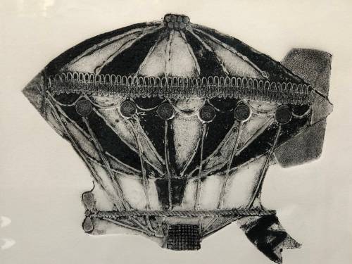 KAREN LILJE (AUTHOR) - SUPER RARE ! ORIGINAL FRAMED CHARCOAL RUBBING / ETCHING , LIMITED EDITION 2/2
