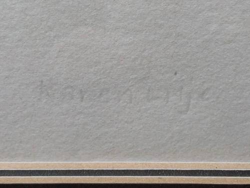 KAREN LILJE (AUTHOR) - SUPER RARE ! ORIGINAL FRAMED CHARCOAL RUBBING / ETCHING , LIMITED EDITION 2/2