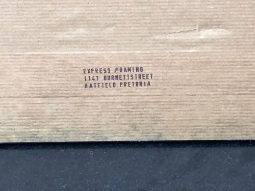 KAREN LILJE (AUTHOR) - SUPER RARE ! ORIGINAL FRAMED CHARCOAL RUBBING / ETCHING , LIMITED EDITION 2/2