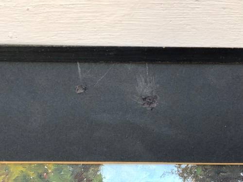 CHARLES MASSER (SA 20th C) OIL ON BOARD LANDSCAPE PAINTING FRAMED IN A BLACK FRAME