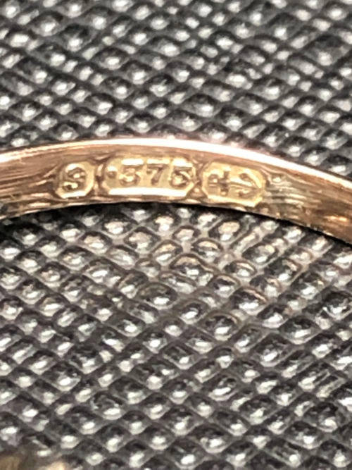 WHAT A BEAUTY !! STUNNING VINTAGE BIRMINGHAM 9ct YELLOW GOLD KUNZITE HEART RING - 1.86g - SIZE O 1/2