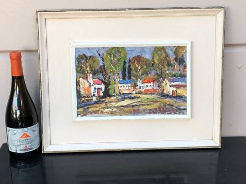 ARTHUR HALLET (SA 20th CENTURY) GORGEOUS FRAMED OIL ON CANVAS PAINTING TITLED `HEIDELBERG TVL` 1972