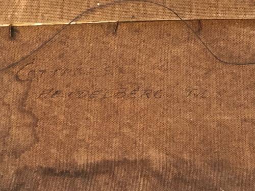 ARTHUR HALLET (SA 20th CENTURY) GORGEOUS FRAMED OIL ON CANVAS PAINTING TITLED `HEIDELBERG TVL` 1972