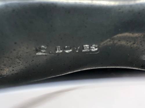CARROL BOYES (1954 - 2019) ORIGINAL SWIMMER PATTERN MEAT PLATTER - FUNCTIONAL ART !!! - ENGRAVED