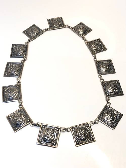 AMAZING VINTAGE STERLING SILVER CANDIDA NECKLACE - STUNNING DESIGNER PIECE - 49.29g