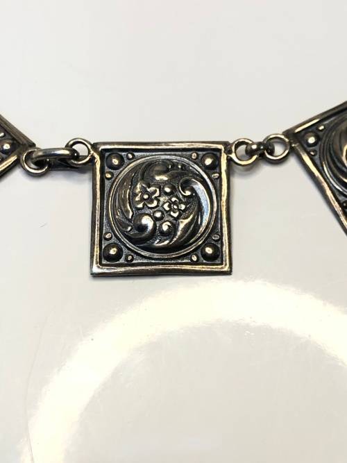 AMAZING VINTAGE STERLING SILVER CANDIDA NECKLACE - STUNNING DESIGNER PIECE - 49.29g