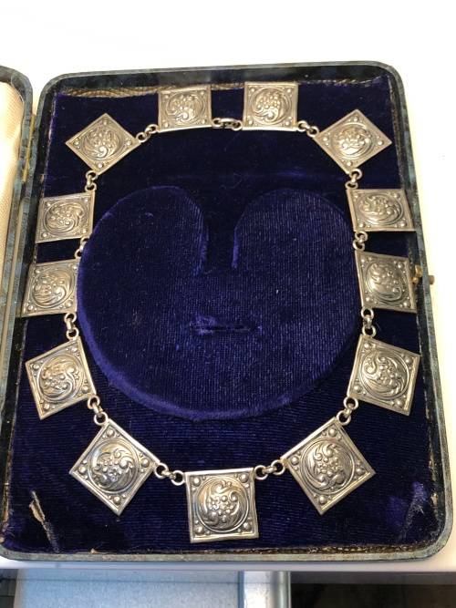 AMAZING VINTAGE STERLING SILVER CANDIDA NECKLACE - STUNNING DESIGNER PIECE - 49.29g