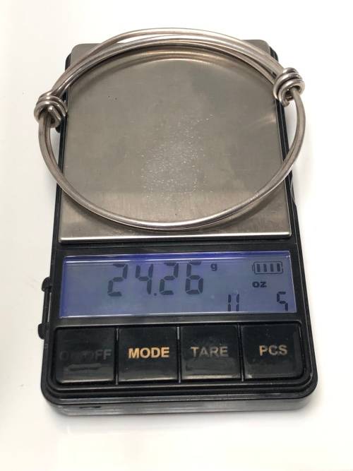 STUNNING MODERNIST STERLING SILVER DESIGNER ADJUSTABLE BANGLE - 24.26g - NICE STATEMENT PIECE