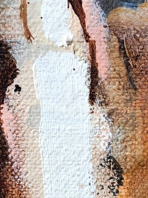 BEN COUTOUVIDIS (ZIM / SA 1970 - ) STUNNING FRAMED OIL CANVAS STREET SCENE PAINTING