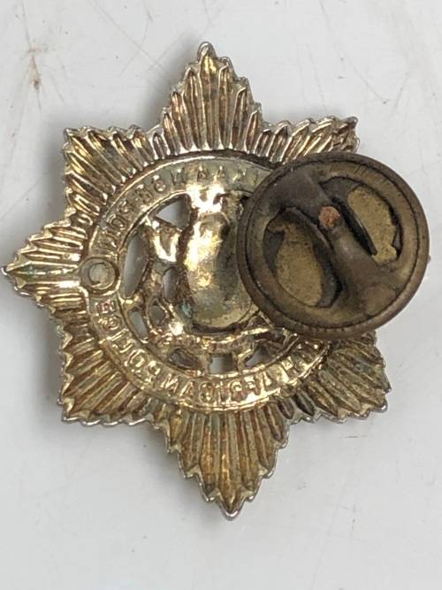 SOUTH AFRICAN POLICE SERVICE CHROMED COLLAR BADGE c1980`s - ONE LUG MISSING