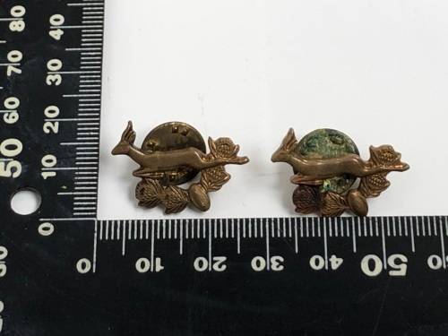 RARE PAIR OF SOUTH AFRICAN SPRINGBOK RUGBY COLLAR PINS