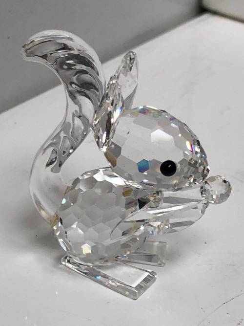STUNNING RARE SWAROVSKI SILVER CRYSTAL SQUIRREL - EXQUISITE PIECE - DISCONTINUED
