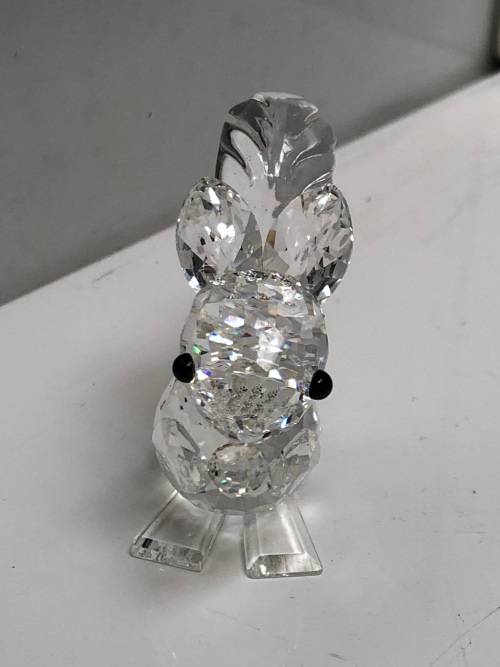 STUNNING RARE SWAROVSKI SILVER CRYSTAL SQUIRREL - EXQUISITE PIECE - DISCONTINUED