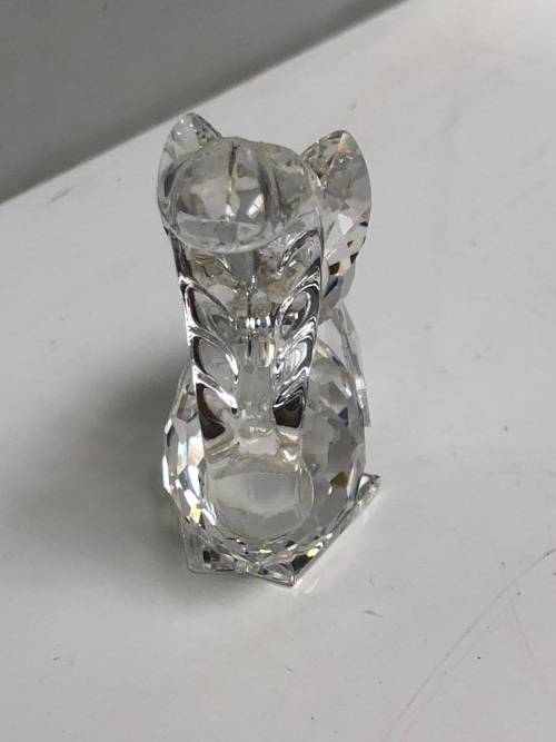 STUNNING RARE SWAROVSKI SILVER CRYSTAL SQUIRREL - EXQUISITE PIECE - DISCONTINUED