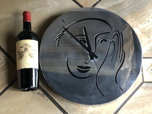 CARROL BOYES (1954 - 2019) `LET`S FACE IT` LARGE QUARTZ WALL CLOCK - CLEARLY MARKED