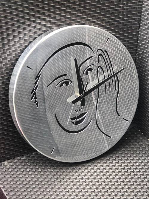 CARROL BOYES (1954 - 2019) `LET`S FACE IT` LARGE QUARTZ WALL CLOCK - CLEARLY MARKED