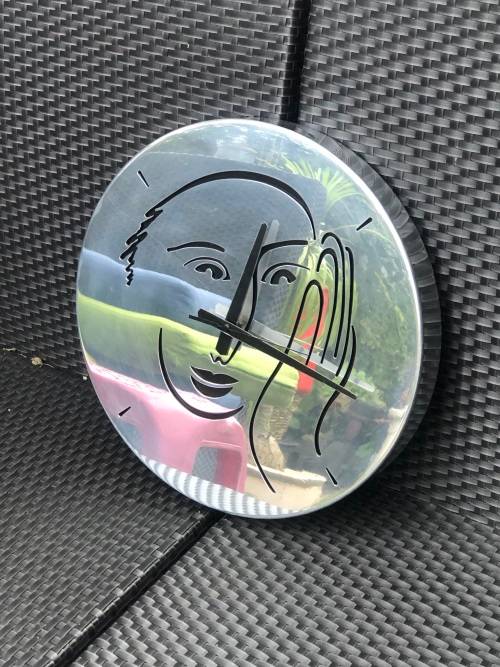 CARROL BOYES (1954 - 2019) `LET`S FACE IT` LARGE QUARTZ WALL CLOCK - CLEARLY MARKED