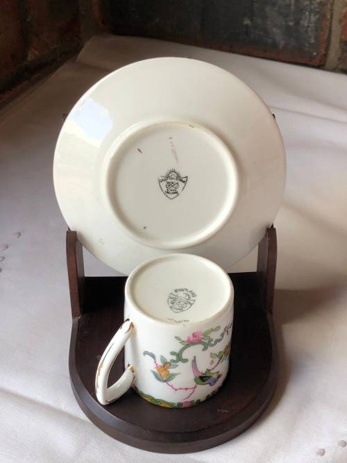 BEAUTIFUL GRAFTON CHINA TEA CUP AND SAUCER TRIO c 1950`s #2