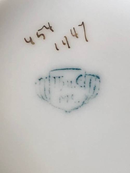 STUNNING 1900`s PORCELAIN DEMITASSE CUP AND SAUCER - MINT - UNKNOWN MARKING