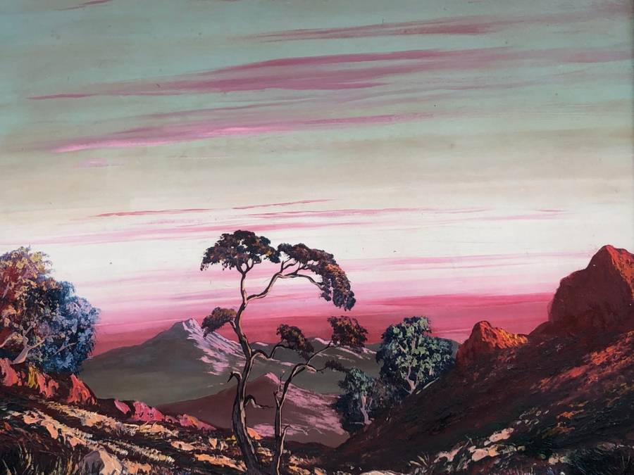 Les Albertyn (1931 - 2011) - Oil on Board Painting titled - Aand Skemering naby Dealsville OVS