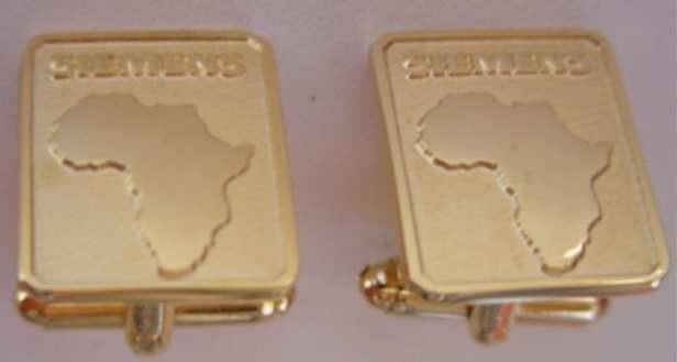 Goldplated Siemens cufflinks