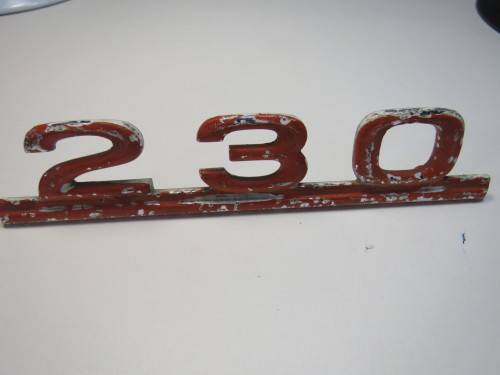 Vintage Mercedes 230 car badge - Painted