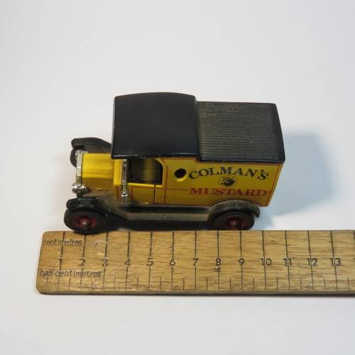 Matchbox 1912 Ford model T delivery van - Colman's Mustard -Models of Yesteryear Y-12 -Missing wheel