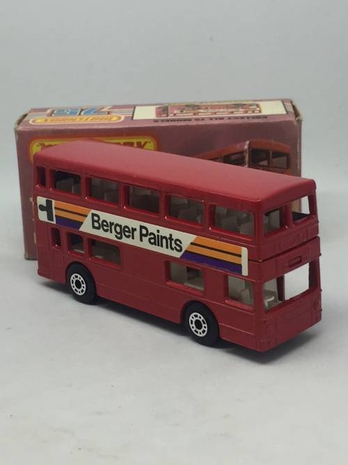 1972 Matchbox 75 series #17-B The Londoner bus Berger Paints - mint boxed